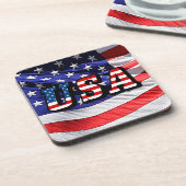 米国 – 米国国旗 コースター (左側)