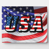 米国 – 米国国旗 フォトプラーク (正面)