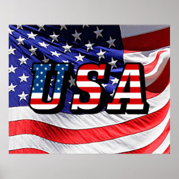 米国 – 米国国旗 ポスター