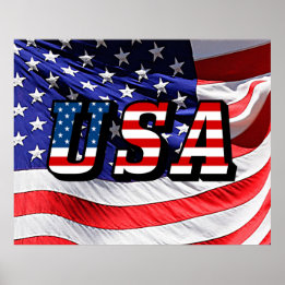 米国 – 米国国旗 ポスター