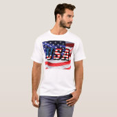 米国 – 米国国旗 Tシャツ (正面フル)