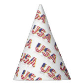 米国 – 米国 – 国旗 – 愛国  パーティーハット (右)