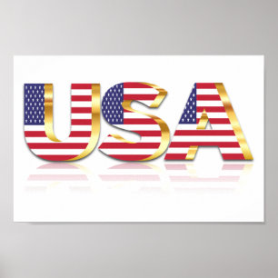 米国 – 米国 – 国旗 – 愛国  ポスター