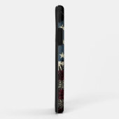 米国/米国、黒い背景のSAD国旗 Case-Mate iPhoneケース (裏面/右)