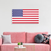 米国（米国）51つ星の国旗 キャンバスプリント (インサイチュ (リビング))