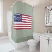 米国(米国)51つ星の国旗 シャワーカーテン (インサイチュ)