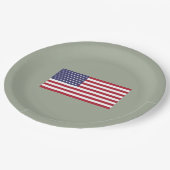 米国(米国)51つ星の国旗 ペーパープレート (アングル)