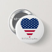 米国 缶バッジ (正面&裏面)