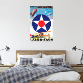 米国 – 航空業務に学参加する キャンバスプリント (インサイチュ (寝室))