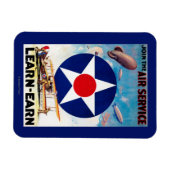 米国 – 航空業務に学参加する マグネット (横)