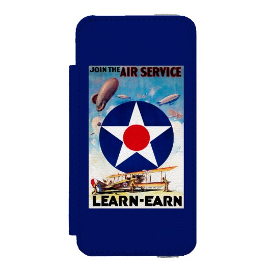 米国-航空業務を学得ます結合して下さい INCIPIO iPhoneウォレットケース (フォリオ 正面)