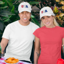 米国（赤、白、青）