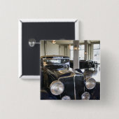 米国、金褐色のインディアナ: のコード、Duesenberg 6金褐色 缶バッジ (正面&裏面)