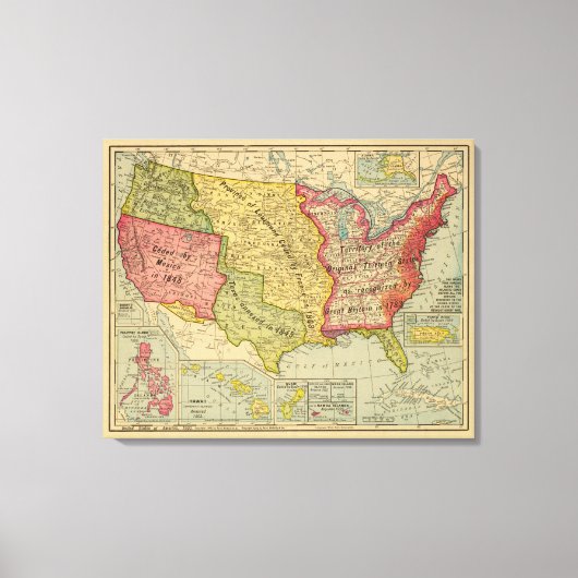 米国，1900年 キャンバスプリント (正面)