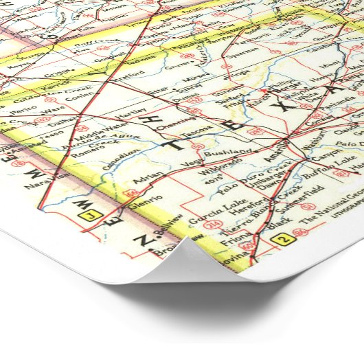 "米国: 1958北中部の米国は…地図を描きます ポスター (角)