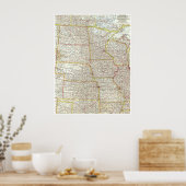 "米国: 1958北中部の米国は…地図を描きます ポスター (キッチン)