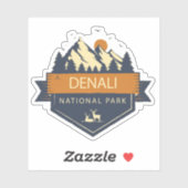 "米国： 2020/todayアラスカ – デナリ国立公園 シール (シート)