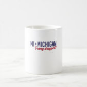 米国 – MI =ミシガン州ではなくミネソタ州の混乱 コーヒーマグカップ (中央)