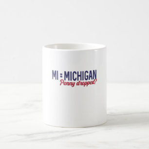 米国 – MI =ミシガン州ではなくミネソタ州の混乱 コーヒーマグカップ