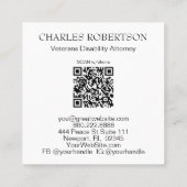 *~*米国。QR AP16アメリカ国旗のハゲ鷲 スクエア名刺 (裏面)