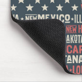 米国|States及び首都 マウスパッド (コーナー)