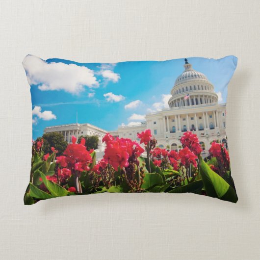 米国、Washington D.C.の国会議事堂の建物 アクセントクッション (正面)