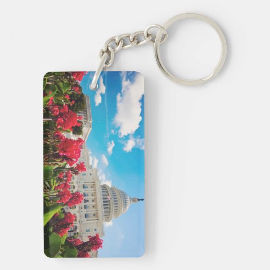 米国、Washington D.C.の国会議事堂の建物 キーホルダー (裏面)