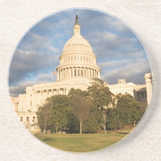 米国、Washington D.C.の国会議事堂の建物 コースター (正面)