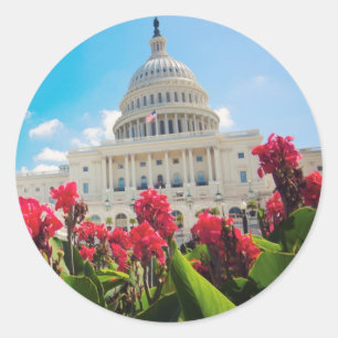 米国、Washington D.C.の国会議事堂の建物 ラウンドシール
