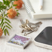 米国、Washington D.C.の開花の桜 キーホルダー (側面)