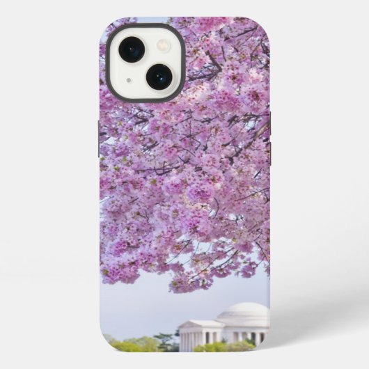 米国、Washington D.C.の開花の桜 iPhoneケース (裏面)