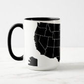 米国B&Wの地図のコーヒーカップ マグカップ (左)