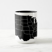 米国B&Wの地図のコーヒーカップ マグカップ (中央)