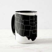 米国B&Wの地図のコーヒーカップ マグカップ (正面左)