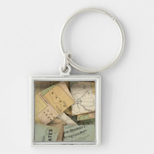 米国Discested Outline map キーホルダー
