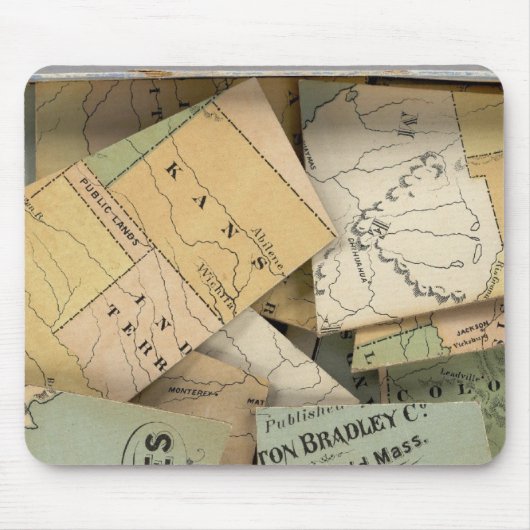 米国Discested Outline map マウスパッド (正面)