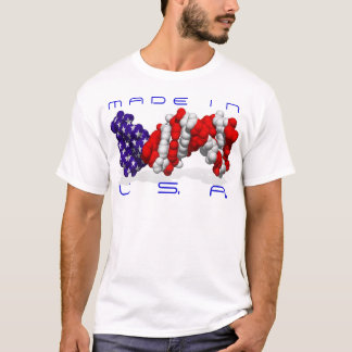 米国DNAで作られるか。 -文字はカスタマイズ可能です Tシャツ