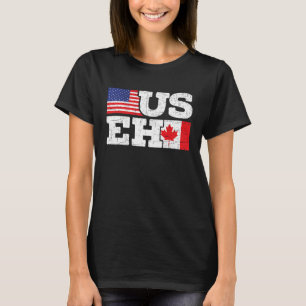 米国EHカナダ米国国旗メープルリーフカヌック誇りを持ったック Tシャツ