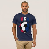 米国Footy (暗い) Tシャツ (正面フル)