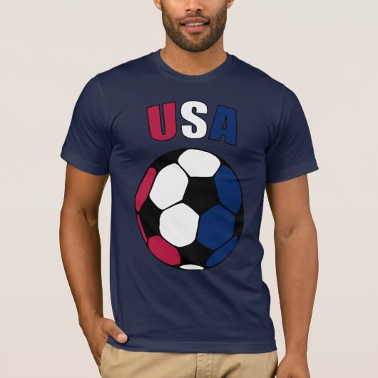 米国Footy (暗い) Tシャツ (正面)