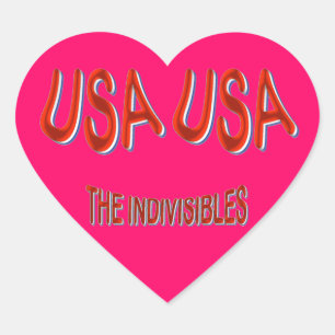 米国INDIVISIBLESの赤白青 ハートシール