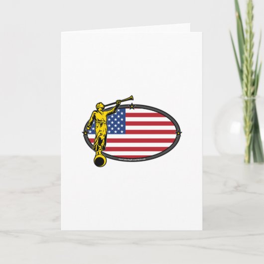 米国LDSの代表団の楕円形ラベル無し カード (正面)