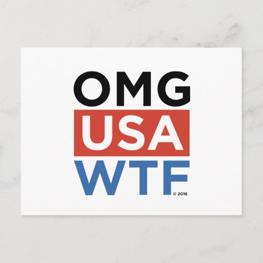 米国OMG WTF ポストカード (正面)