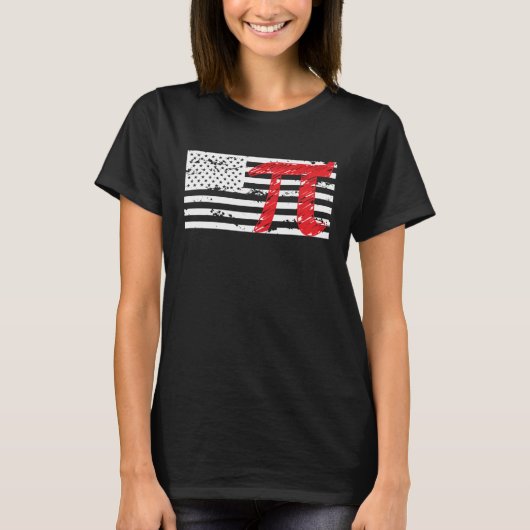 米国Pi米国国旗Pi日インフィニティ番号 Tシャツ (正面)
