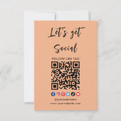 米国Qrコードとの接続プロフェッショナルトレンディーオレンジ 招待状 (正面)