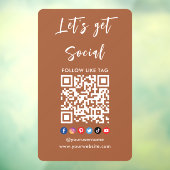 米国Qrコードとの接続プロフェッショナルTerracotta ウィンドウサイン (シート3)