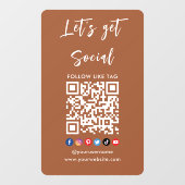 米国Qrコードとの接続プロフェッショナルTerracotta ウィンドウサイン (シート)