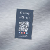 米国QrコードソーシャルメディアNavy Blueとの接続 マグネット名刺 (インサイチュ)