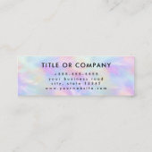 米国Qrコードロゴ虹色オパールで接続 スキニー名刺 (裏面)