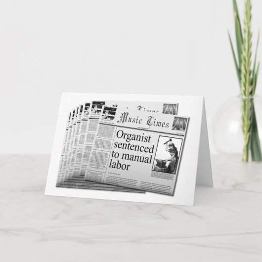 (米国sp。) 忙しいオルガン奏者のためのおもしろいなクリスマスカード シーズンカード (正面)